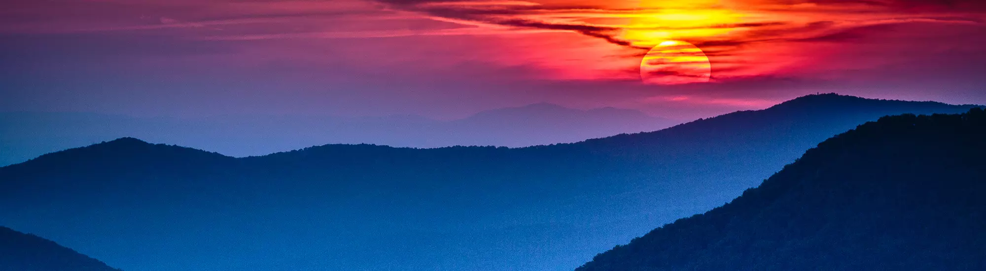 sunset in the Smoky Mountains