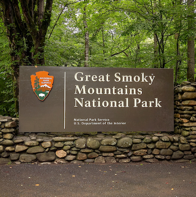 Great Smoky Mountains National Park sign