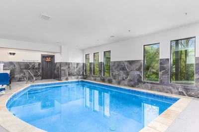 the pool at bear mountain lodge makes it one of the top smokies cabin rentals for large groups