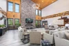 the living room at bear mountain lodge makes it one of the top smokies cabin rentals for large groups