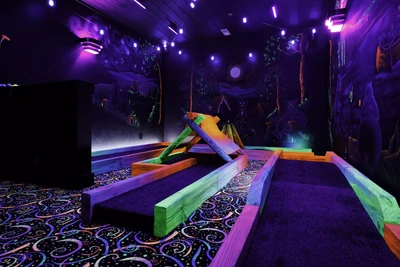 mini golf at big bear cove lodge which is one of our best Gatlinburg cabins with indoor pools